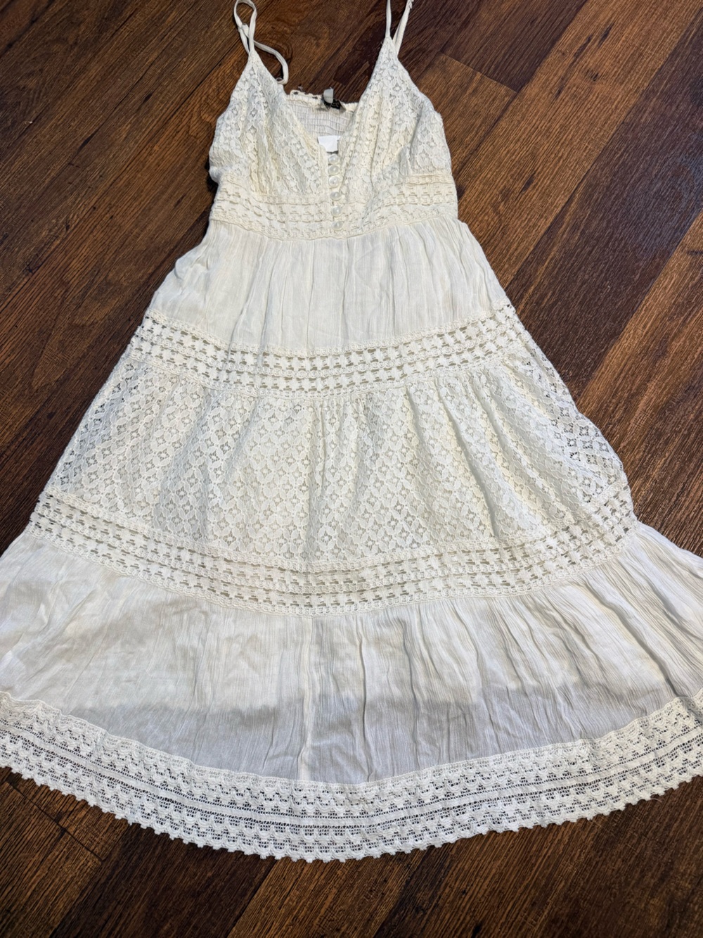 Coastal Cowgirl tiered euro summer white crochet coquette girl dress